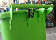 पुनर्चक्रण पेपर के लिए लाल / हरे रंग की प्लास्टिक की छड़ें, 240 लीटर अपशिष्ट व्हीली बिन