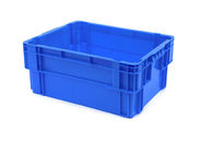 रंगीन वापसी योग्य पुन: प्रयोज्य 180º स्टैकिंग और नेस्टिंग ठोस प्लास्टिक मत्स्य पालन डिब्बे बॉक्स 600 * 400 * 230 मिमी