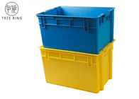 एक्वाकल्चर Collapsible Plastic Crate ac ठोस आधार और पक्षों के साथ प्लास्टिक मछली डिब्बे