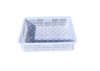 रोटी और मछली के लिए एचडीपीई छिद्रित प्लास्टिक ट्रे बंधनेवाला प्लास्टिक टोकरा 600 * 420 * 145
