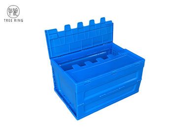 ढक्कन के साथ टर्नओवर Collapsible Plastic Crate Foldable मूविंग प्लास्टिक स्टोरेज क्रेट